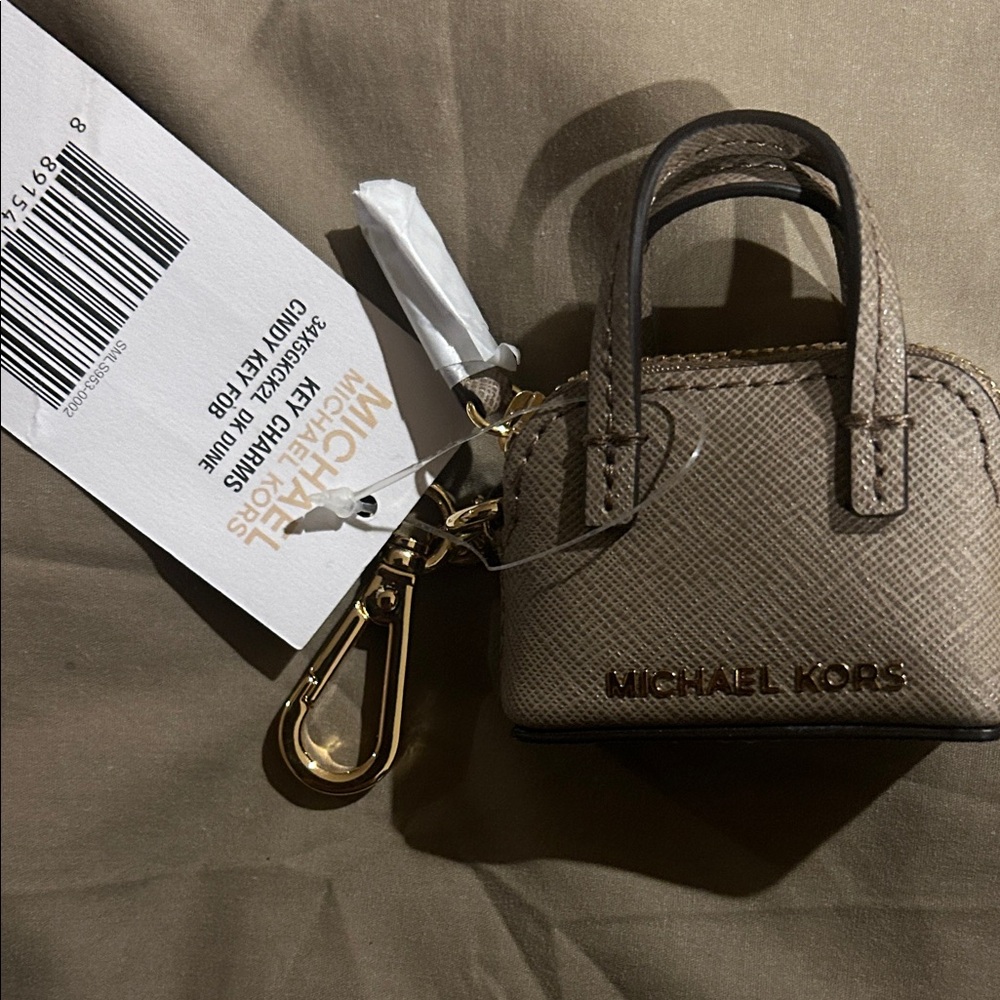 Michael Kors Tan Key & Card Holder